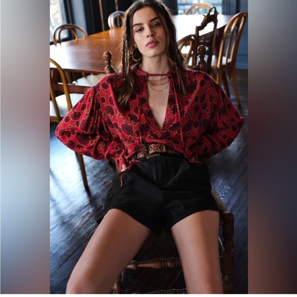 Free People Mia Tunic floral oversized small - Picture 1 of 12